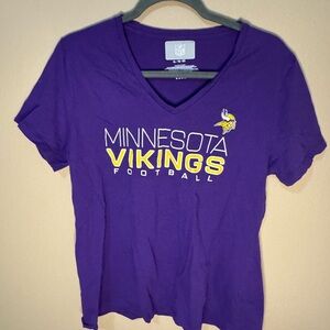 NFL Purple and Yellow Minnesota vikings Women's Short Sleeve Tee​